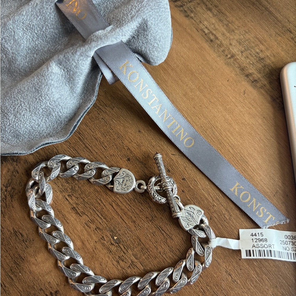Konstantino Silver Chain Bracelet with Engraved Details - Picture 2 of 3